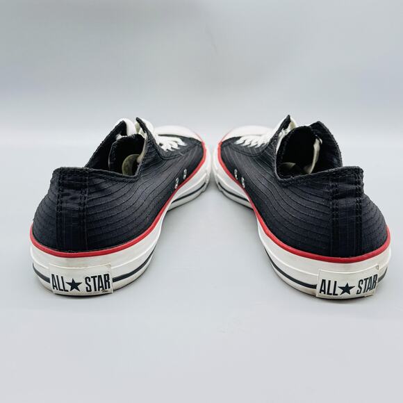 Converse Shoes Mens 13 Black White Chuck Taylor All Star Low Top Ripstop Sneaker - Picture 7 of 12